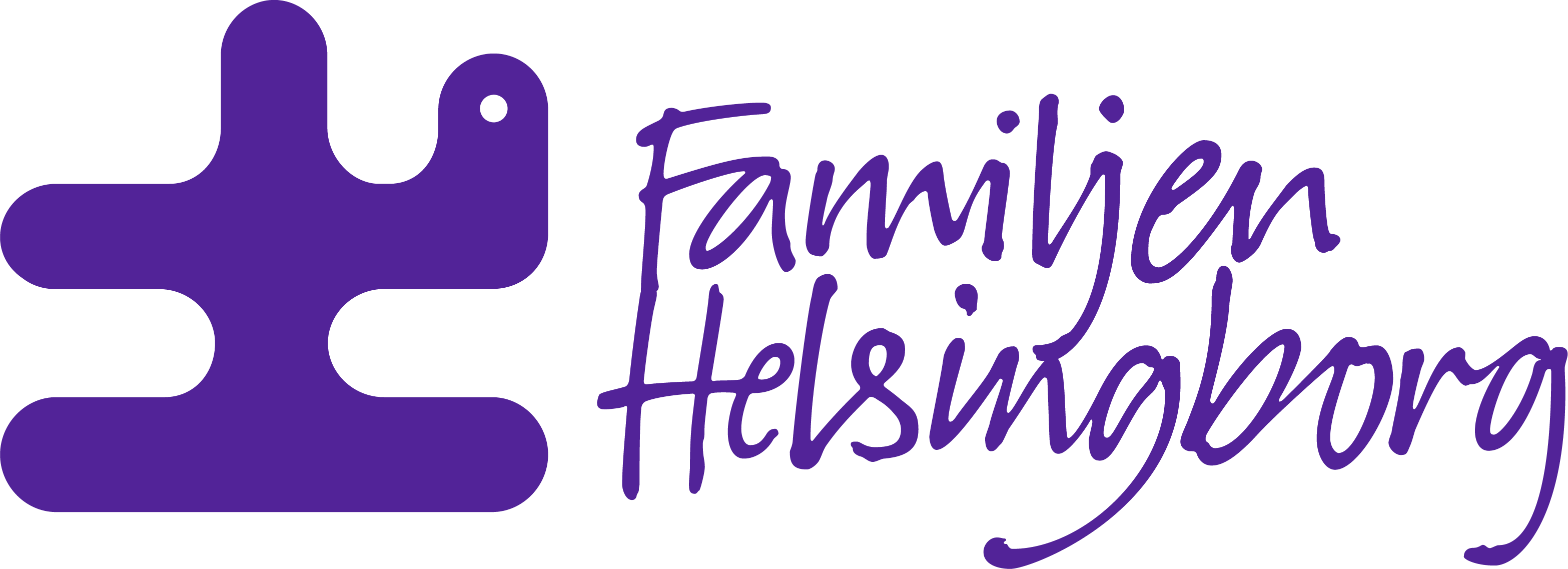 Familjen Helsingborg lila logotyp.